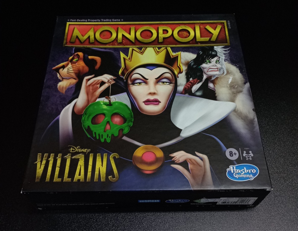 Disney Villains Monopoly Board Game by Hasbro - Complete Set